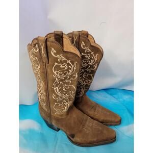 TWISTED X WOMEN'S 9 B FANCY STITCHED COWGIRL BOOTS - MEDIUM TOE